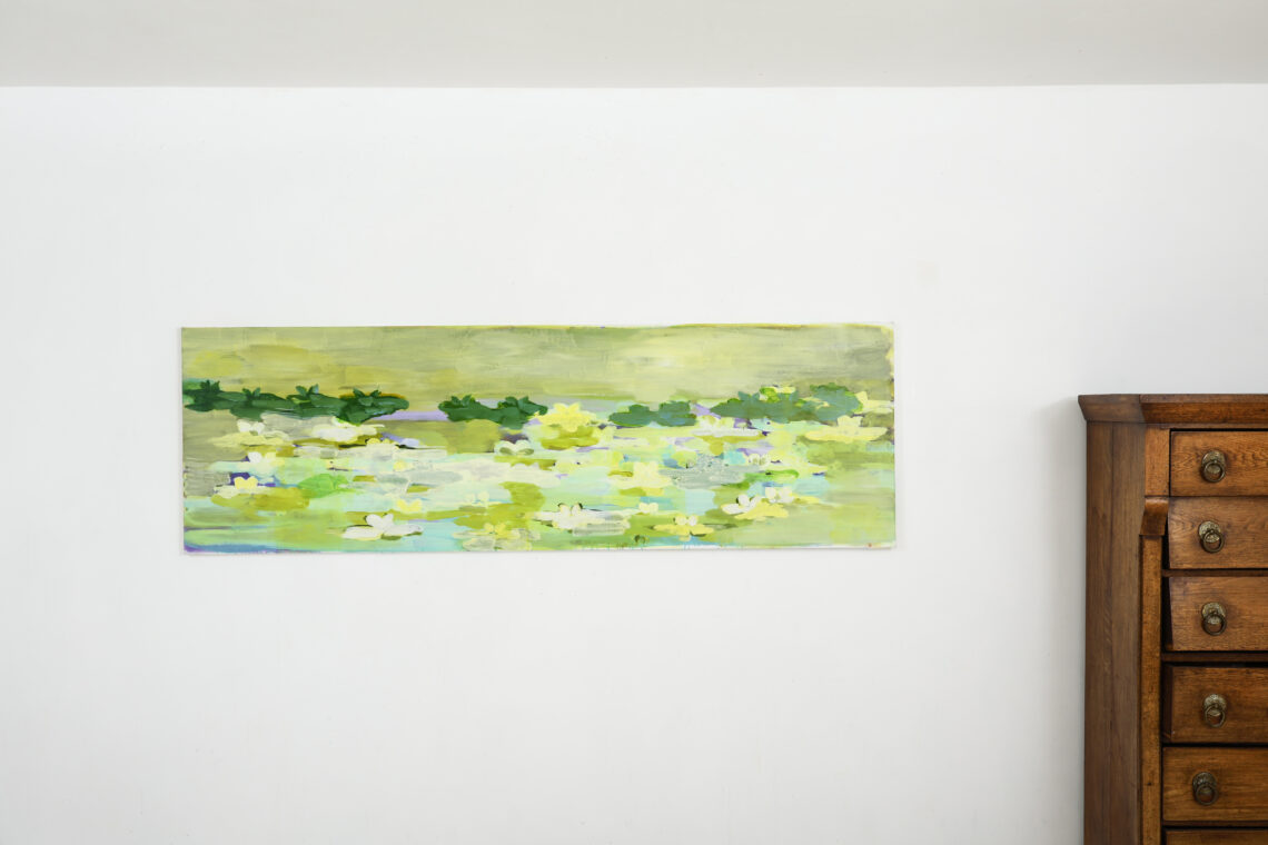 Groen lelie landschap